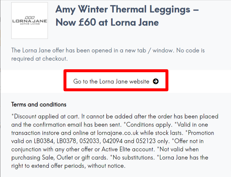 Lorna Jane Discount Code UK LC Site