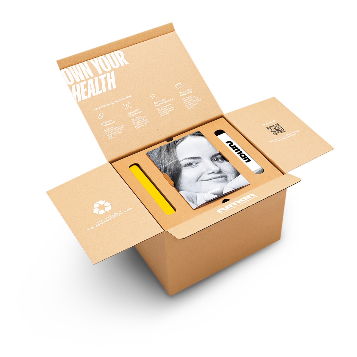An example of the packaging and products from Numan.