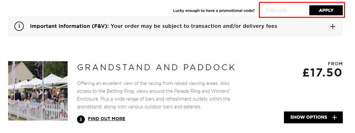 How do I use my Haydock Park Racecourse promotional code?