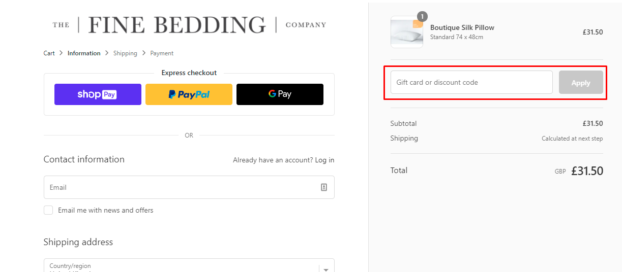 The Fine Bedding Company Discount Code April 2024