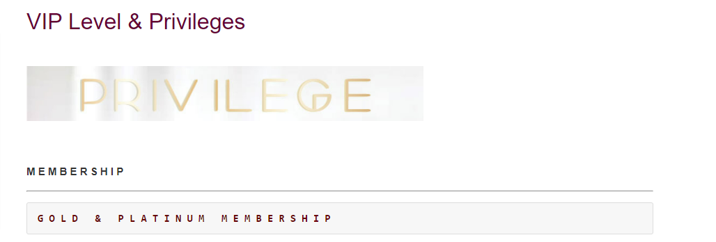 Membership levels my
