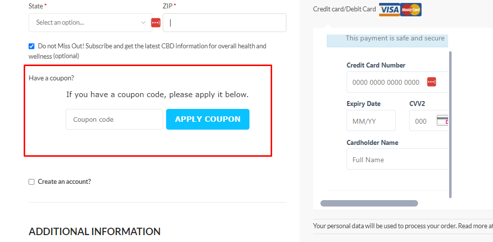 How do I use my MAXCBD Wellness coupon code?