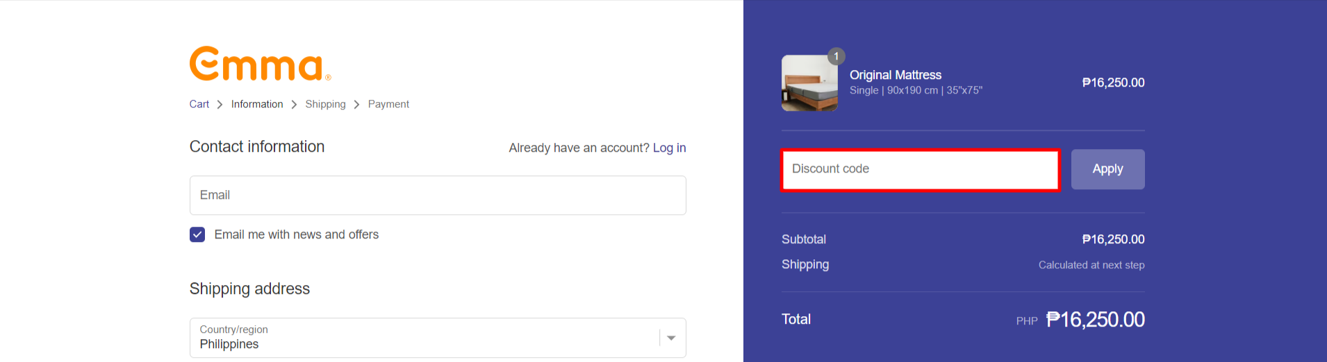 Discount Code