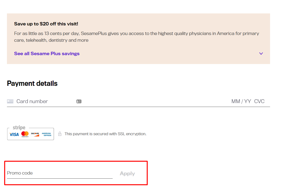 How do I use my Sesame promo code?