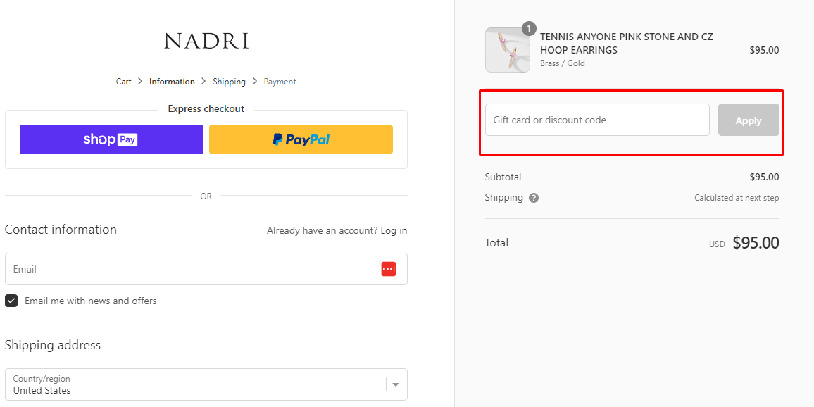 How do I use my NADRI discount code?