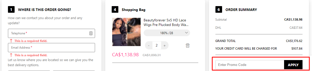 How do I use my BEAUTYFOREVER promo code?