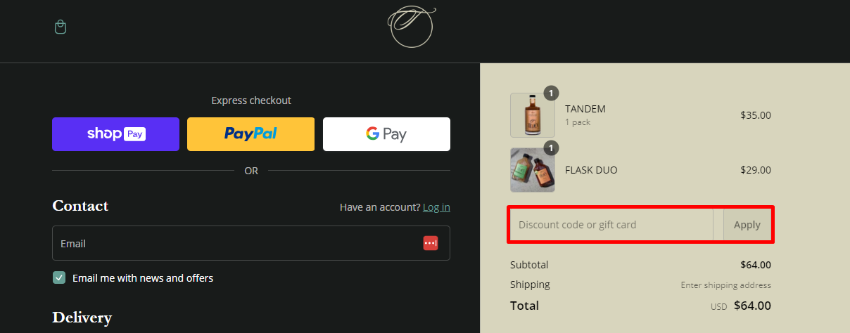How do I use my Tilden discount code?