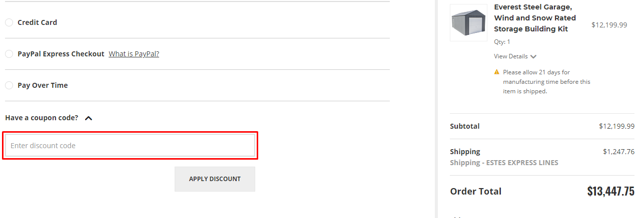 How do I use my ShelterLogic coupon code?