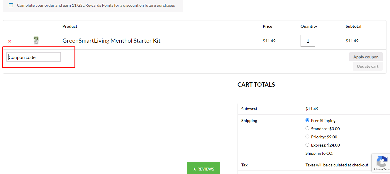 How do I use my GreenSmartLiving coupon code?