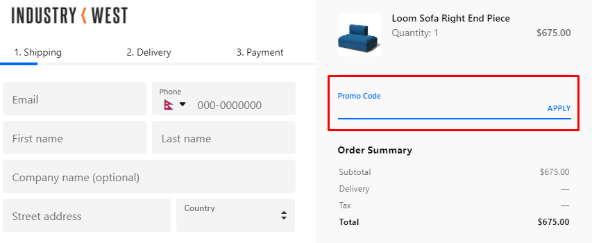 How do I use my Industry West promo code?