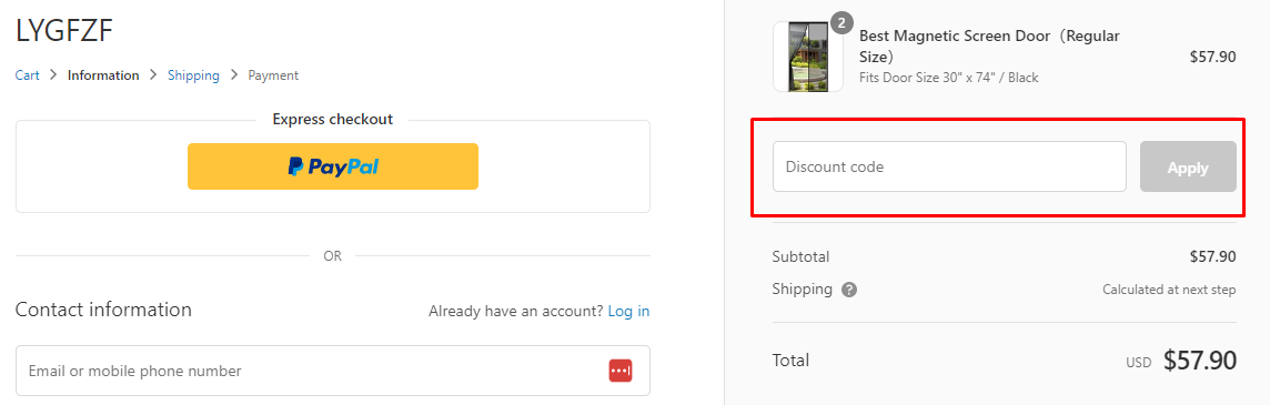 How do I use my LYGFZF discount code?