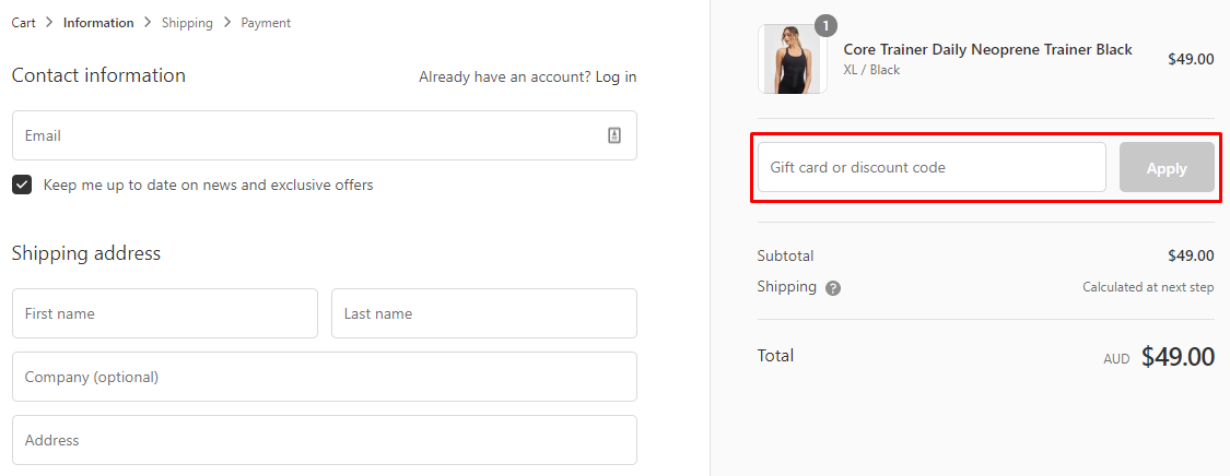 How do I use my Core Trainer discount code?