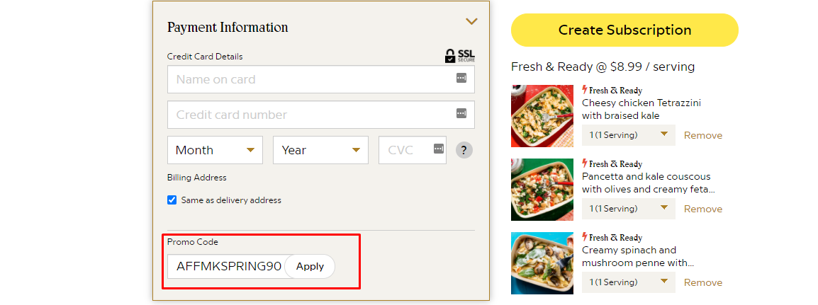 How do I use my Sunbasket discount code?