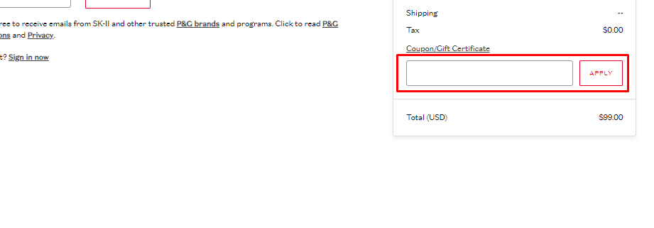 How do I use my SK-II coupon code?