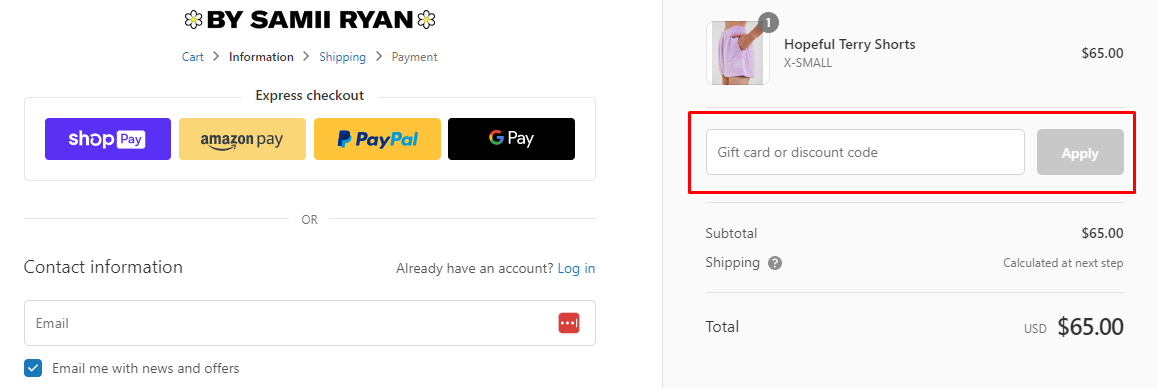How do I use my By Samii Ryan discount code?