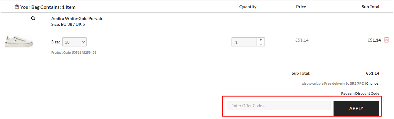 How do I use my Moda in Pelle discount code
