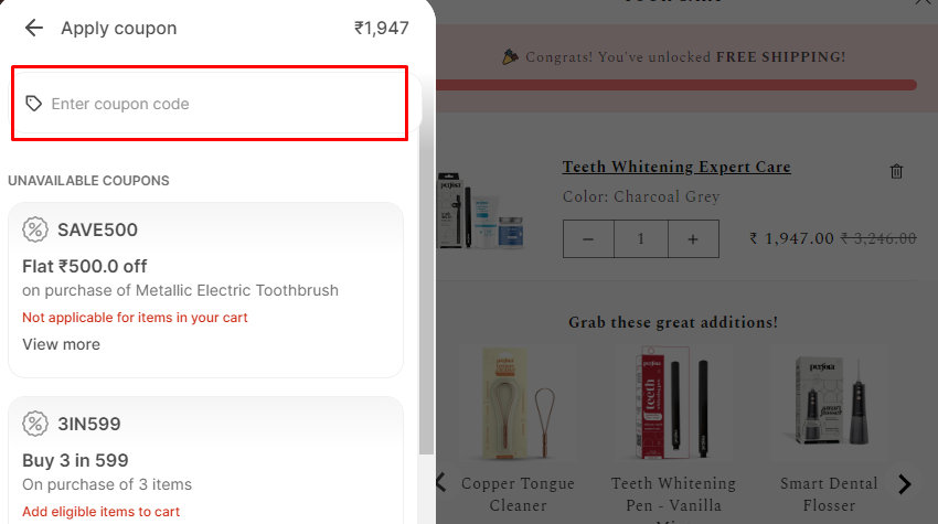 How do I use my Perfora coupon code?