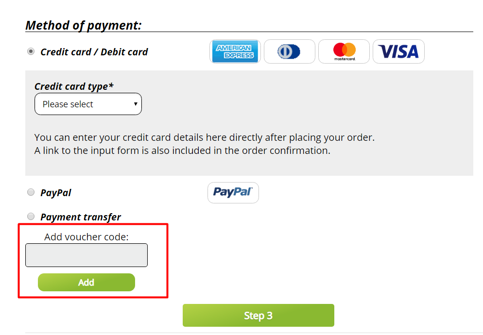 How do I use my discount code?