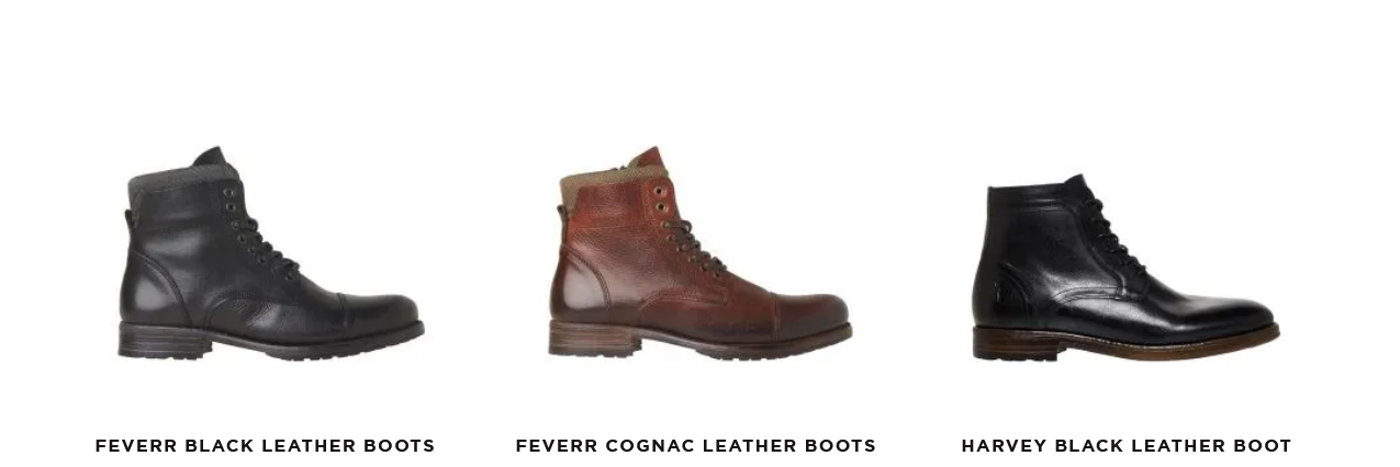 3 pairs of Men's Leather Casual BOOTS, two black, one brown