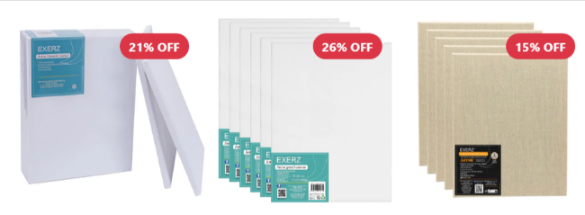 Artme art and craft supplies with canvas and panels