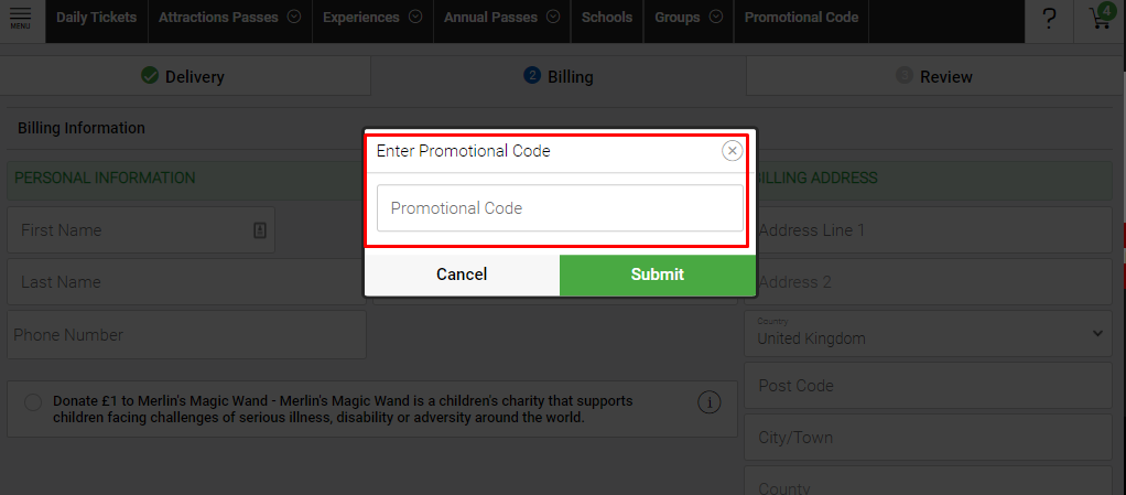 How do I use my The Dungeons promotional code?