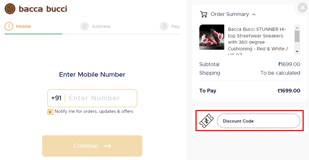 How do I use my Bacca Bucci discount code?