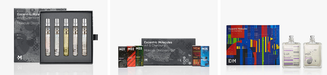 image showing some Escentric Molecules perfumes