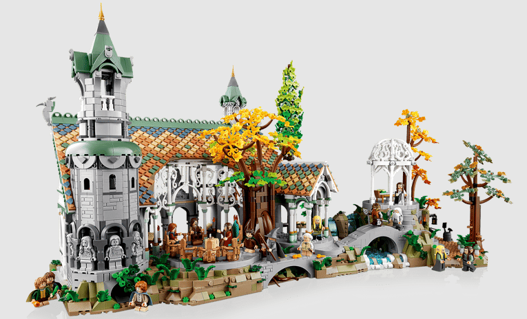 New LEGO sets: An assembled The Lord of the Rings: Rivendell LEGO set