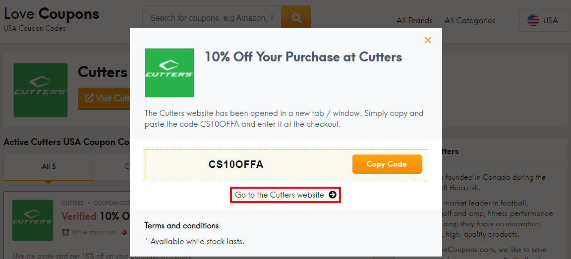 Cutters Offer