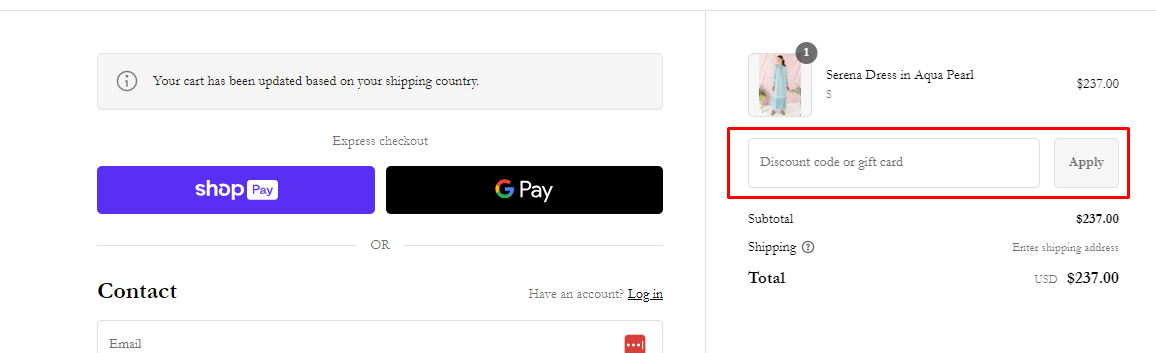 How do I use my Neve and Noor discount code?