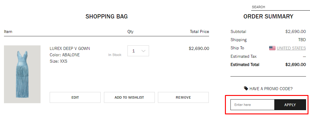 How do I use my Herve Leger promo code?