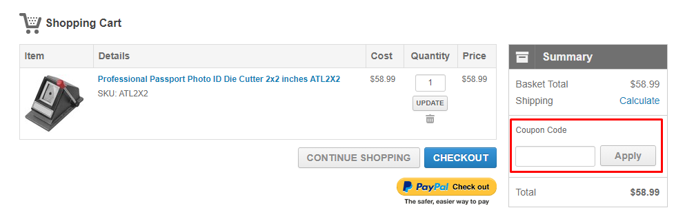 How do I use my The Atlas Store coupon code?