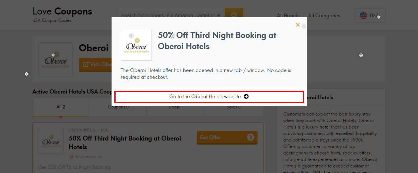 Oberoi Offer lc usa
