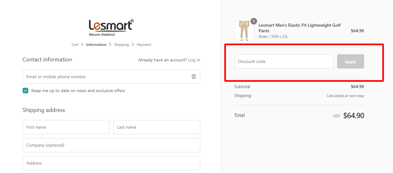 How do I use my Lesmart discount code?