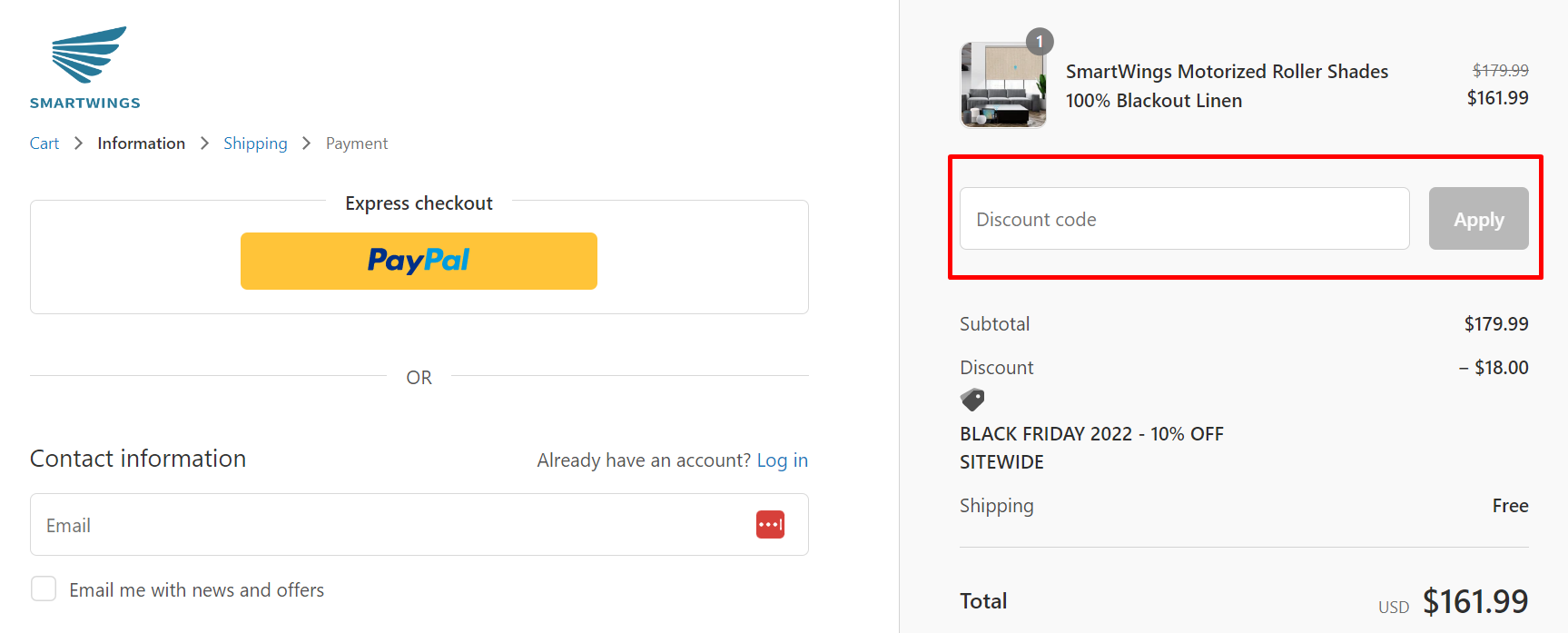 How do I use my SmartWings discount code?
