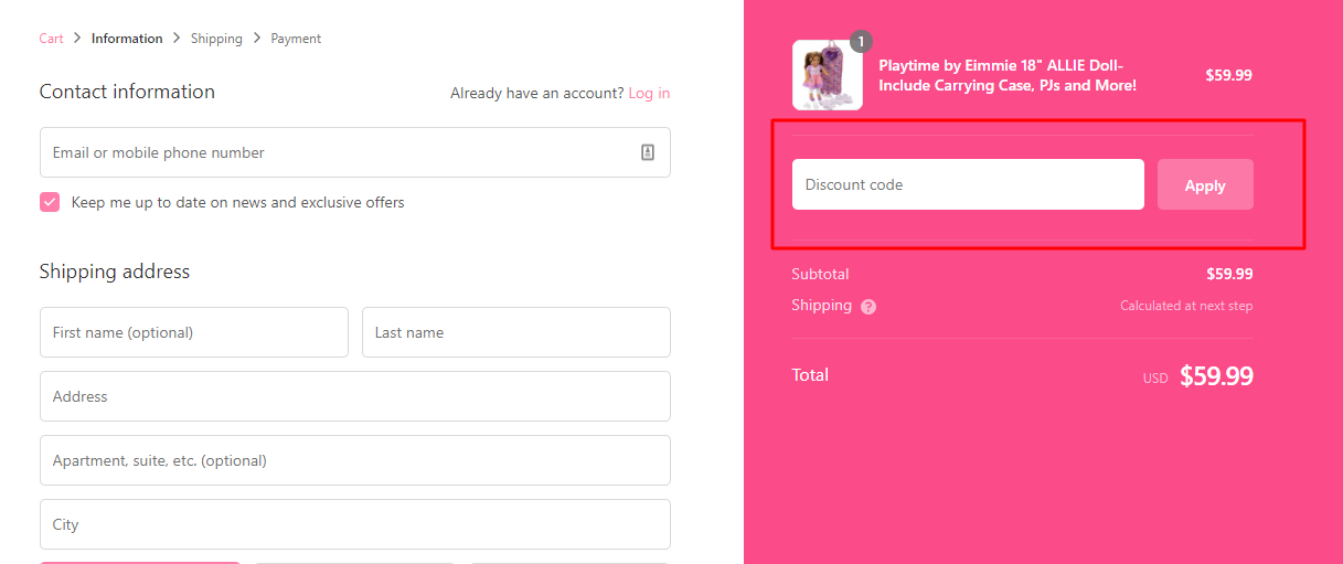 How do I use my Eimmie discount code?