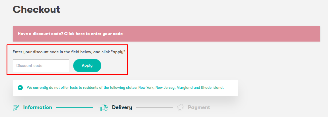 How do I use my YorkTest discount code?
