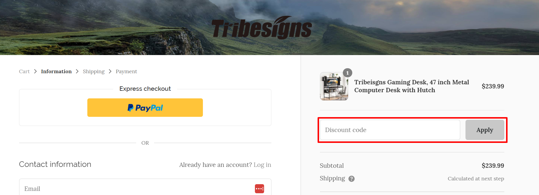 How do I use my Tribesigns discount code?