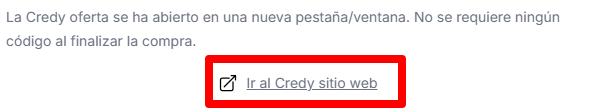 enlace de love coupons para ir al sitio web de credy