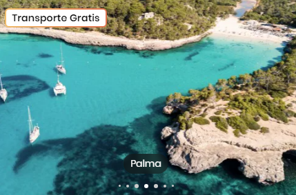 imagen de la web de costa de una playa en la palma con mar azúl
