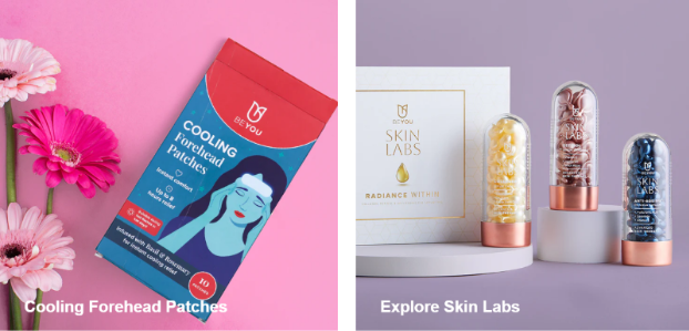 mentrual health experts at BeYou with some shopping options