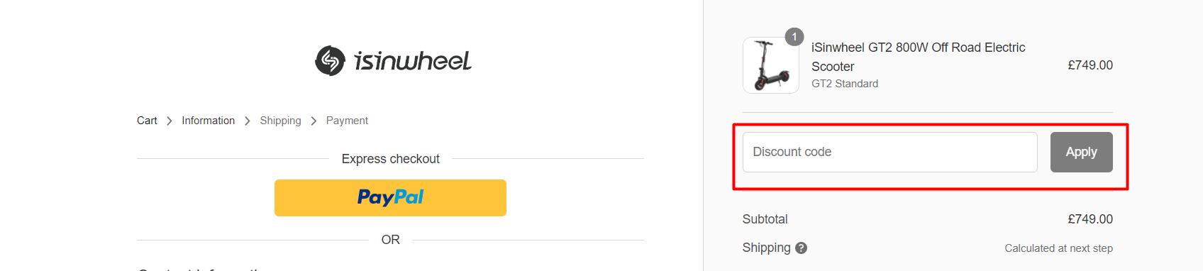 How do I use my iSinwheel coupon code?