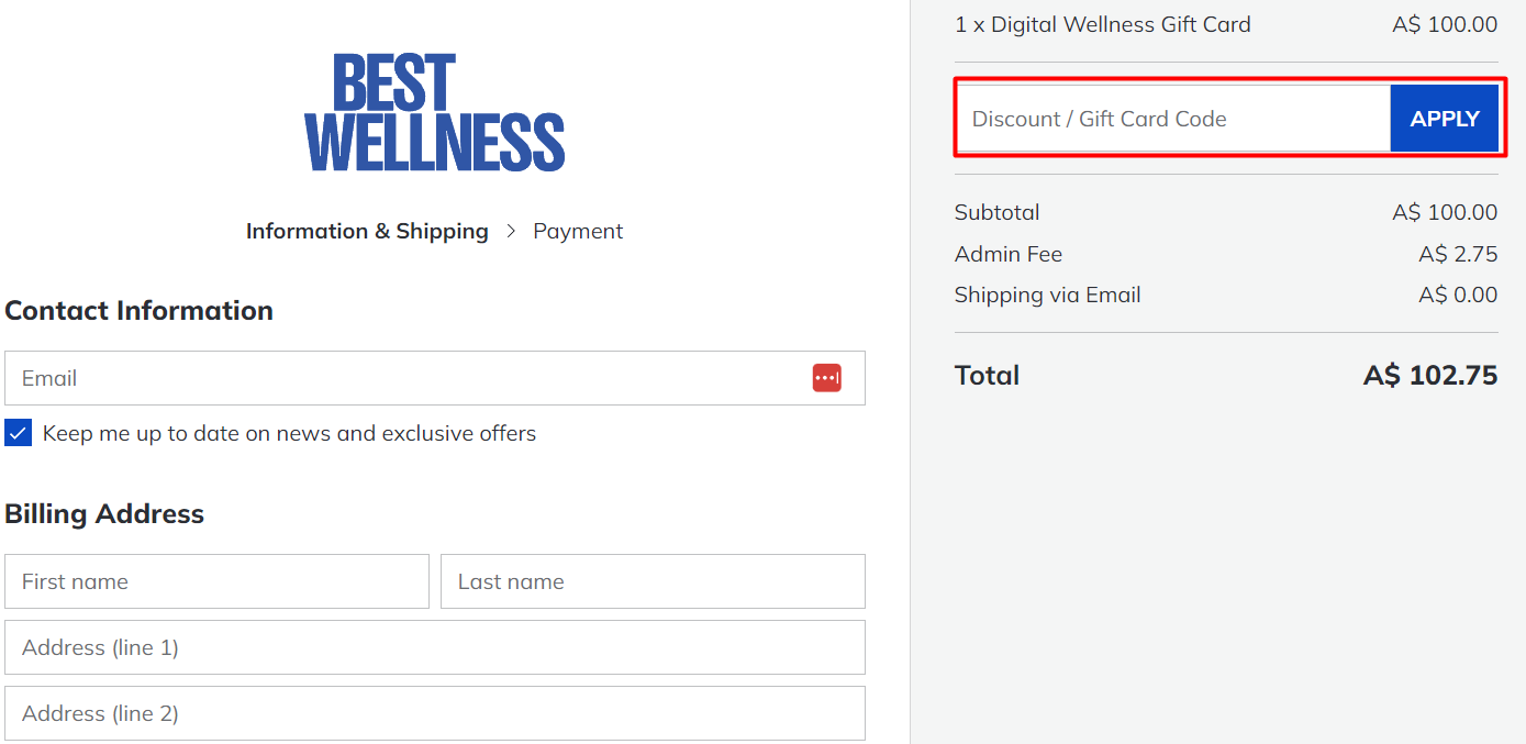 How do I use my Best Wellness discount code?