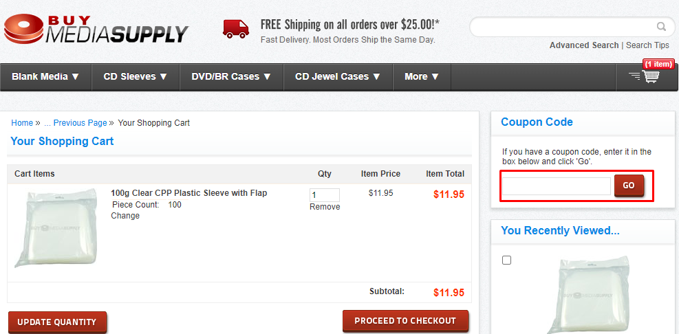 How do I use my BuyMediaSupply coupon code?