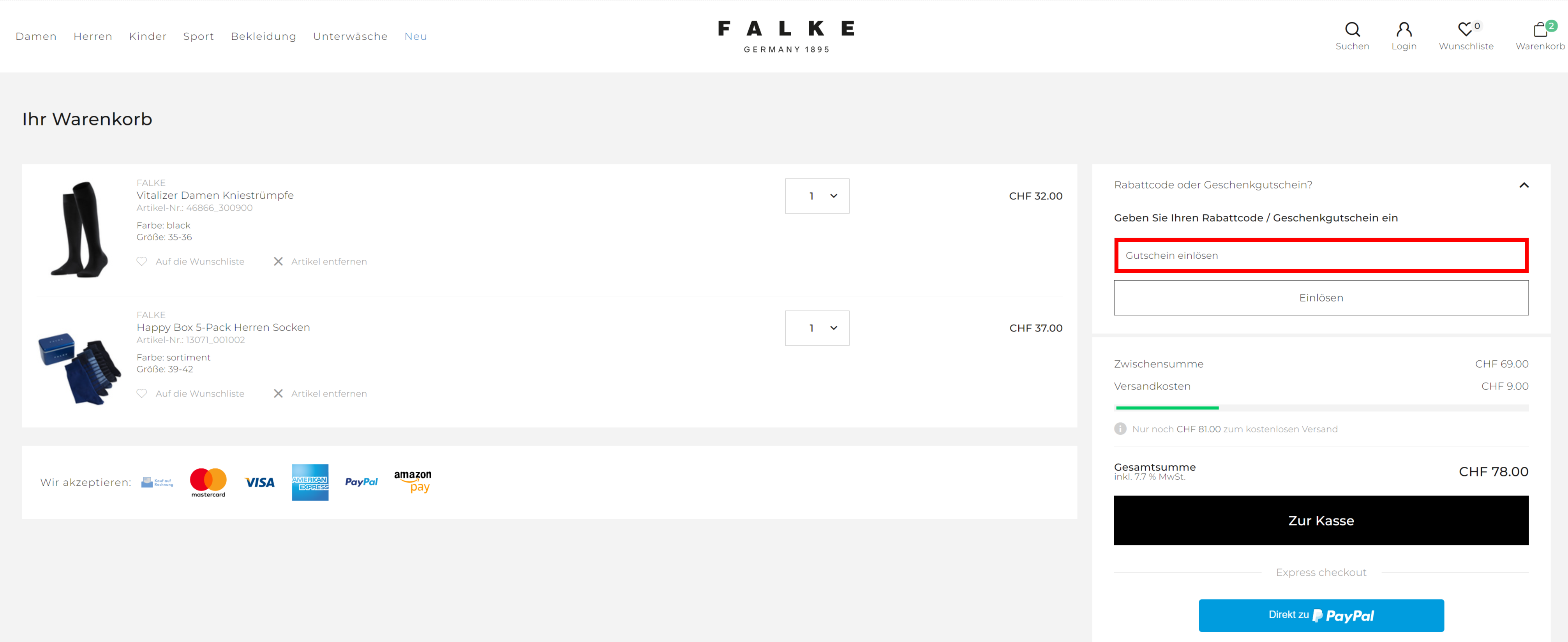 FalkeCHcheckout