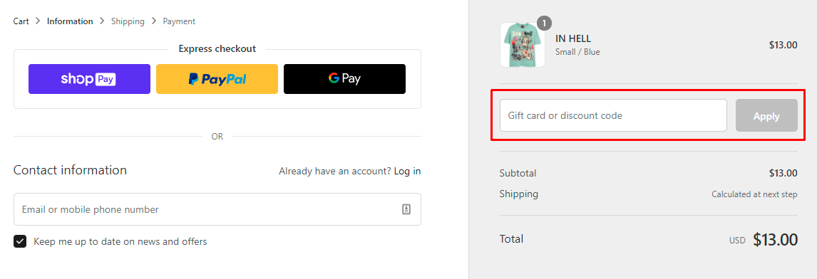How do I use my Teen Hearts discount code?