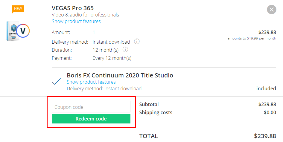 How do I use my Vegas coupon code?