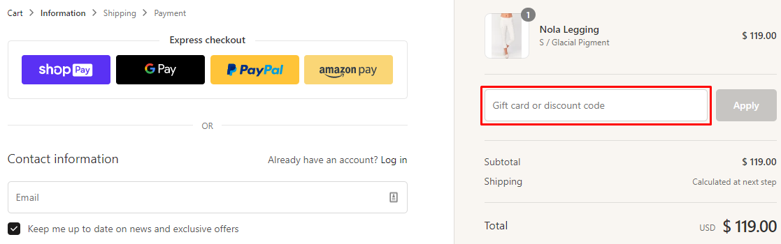 How do I use my XCVI coupon code?