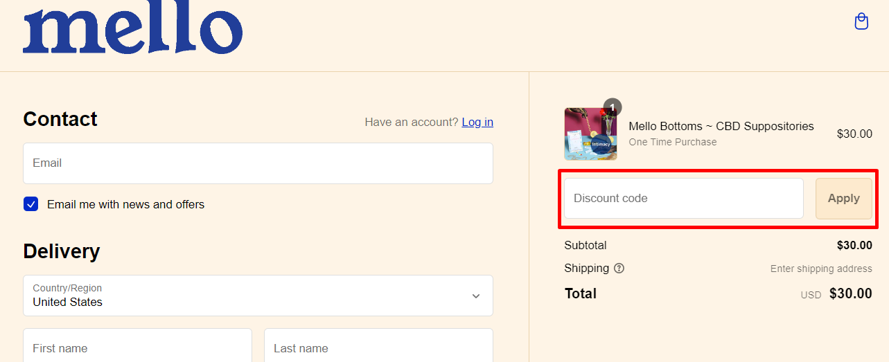How do I use my Mello discount_term?