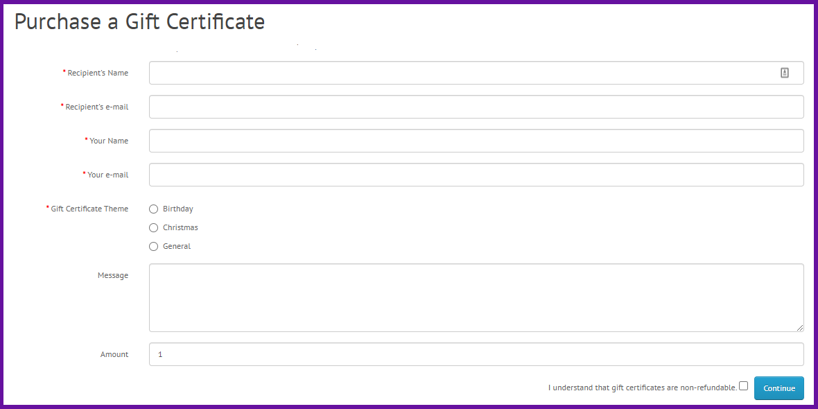 Gift Certificates